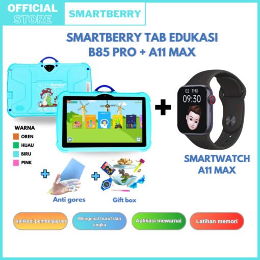 Tablet Anak Smartberry SMART 2030 + Smartwatch Smartberry